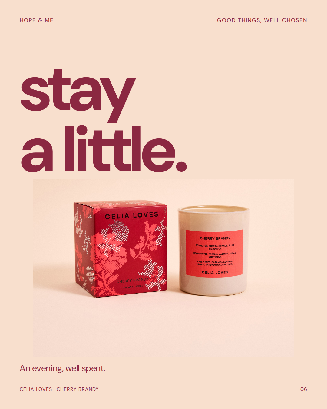 Cherry brandy candle creative